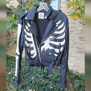 UNIK black skeleton biker jacket